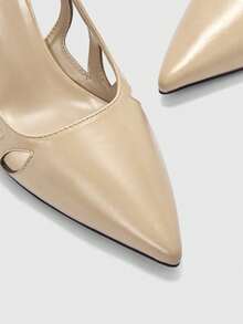 CUCCOO BIZCHIC Zapatos de mujer de diseño de nicho, de moda, con tacón fino y punta fina, zapatos de primavera - Blanco roto - Ver 8