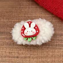 1pc Christmas Plush Animal Hair Clips, Girls Versatile Bangs Side Clips, Elegant Flyaway Hair Pins - Multicolor - View 11