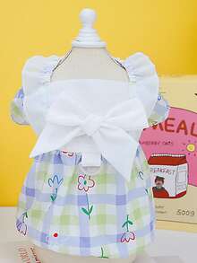 PETSIN Dog Clothing, Cat Clothing, Animal Skirts, Pet Spring/Summer New Collection, Puppy Dress, Princess Versatile Dress, Printed Stripes, Small Animal Clothing, Cool Sunscreen - Multicolor - View 6