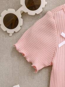 Cozy Pixies Set 2 buc. bluză cu mânecă scurtă și pantaloni cu talie elastică pentru bebeluși și fetițe - Multicolor - Vizualizare 3