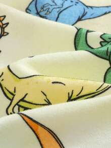 Cozy Pixies Baby Boy Cartoon Animal Print Soft Knit Crew Neck Long Sleeve Top And Elastic Waist Long Pants 2-Piece Snug Fit Pajama Set - Multicolor - View 4