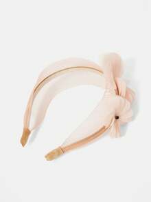 MOTF PREMIUM BIG PINK FLOWER MESH HEADBAND - Baby Pink - View 4