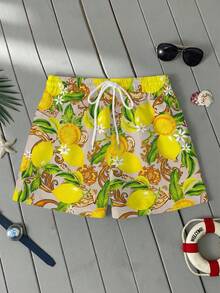 Manfinity RSRT Men's Minimalist Print Beach Shorts - Multicolor - View 3