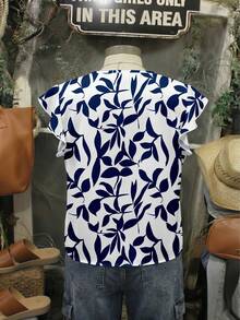 EMERY ROSE VCAY Floral Print Casual Loose Blouse For Plus Size Women, Suitable For Summer Chic Blouses For WomenIn Fall/Winter - Multicolor - View 2