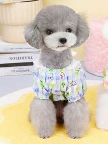 PETSIN Dog Clothing, Cat Clothing, Animal Skirts, Pet Spring/Summer New Collection, Puppy Dress, Princess Versatile Dress, Printed Stripes, Small Animal Clothing, Cool Sunscreen - Multicolor - View 12