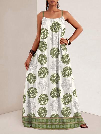 Zivah 2025 Summer New Music Festival, Easter, St. Patrick's Day, Western, Nomadic Style, Birthday Party, Graduation, Student, Daily Wear, Casual, Vacation, Cruise Travel, Beach, Sunbathing, Adjustable Strap, Vertical Texture, Loose, Khaki Women Dress