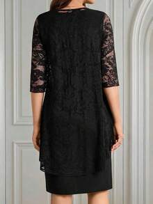 Miaspire Chiếc đầm hè thanh lịch dành cho nữ này có màu đen tuyền cổ điển, toát lên vẻ sang trọng và hoàn toàn phù hợp với phong cách lãng mạn và tinh tế của ngày Valentine. Họa tiết hoa được làm từ chất liệu ren toàn bộ với các chi tiết đục lỗ, thể hiện sự thanh lịch tinh tế và thời trang. Thiết kế kiểu 2 trong 1 nhiều lớp với tay áo dài ngang gối rộng rãi. Lớp ren ngoài tạo cảm giác nhẹ nhàng và thoáng mát, trong khi lớp váy bên trong ôm sát tôn lên vóc dáng. Thích hợp cho mùa xuân và mùa thu, có thể kết hợp với các phụ kiện tươi sáng để làm nổi bật vẻ ngoài trong ngày Valentine, hoặc khoác thêm áo blazer để có vẻ ngoài chuyên nghiệp hơn cho trang phục hàng ngày. Hoàn hảo cho những buổi hẹn hò ngày Valentine và những buổi gặp gỡ thân mật, chiếc đầm này truyền tải sự thanh lịch với nền đen tuyền đồng thời thể hiện gu thời trang tinh tế với các chi tiết ren. Đây là sự lựa chọn đa năng và thiết thực cho mọi mùa. Trang phục mùa hè - màu đen - Xem 2
