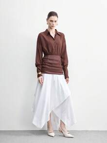 CUCCOO BIZCHIC 通勤款米色尖头凉鞋，女士时尚高跟鞋，无后跟搭扣设计 - 米色 - 查看 6