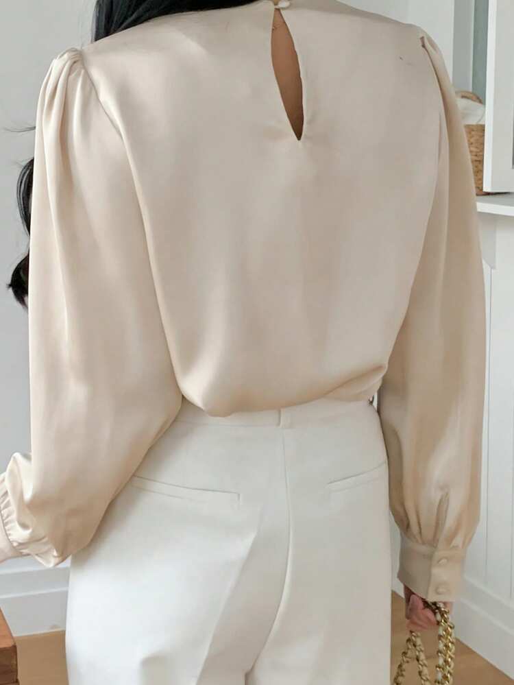 Women's Elegant Satin Blouse, Suitable For Spring/Summer, Decoration, Valentine's Day, Wedding, Party, Formal Occasions
