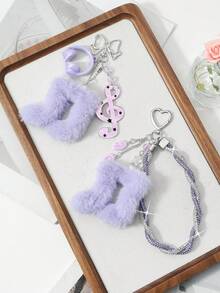 ROMWE Kawaii 1. Tai nghe acrylic đa năng, sáng tạo, tinh tế, dễ thương, sang trọng, cao cấp, màu tím, họa tiết ngôi sao lấp lánh, nốt nhạc, cánh nhiều màu sắc, chất liệu gốm mềm mại, dây đeo cổ tay đính đá, mặt dây chuyền hình nốt nhạc hai mặt bằng vải nhung, phụ kiện móc khóa DIY, mặt dây chuyền túi xách, thích hợp làm quà tặng cho chị em gái, bạn gái, bạn bè, các cặp đôi, quà tặng ngày lễ. - Màu tím -3 - Xem 2