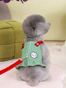 PETSIN Pet Chest And Back Skirt, Cat Traction Strap, Animal Collar Set, Pet Supplies Strap Skirt, Dog Walking Princess Skirt, Pet Chest And Back Skirt+Rope Sweet Princess SBritish Style Chest And Back Set - Multicolor - View 5