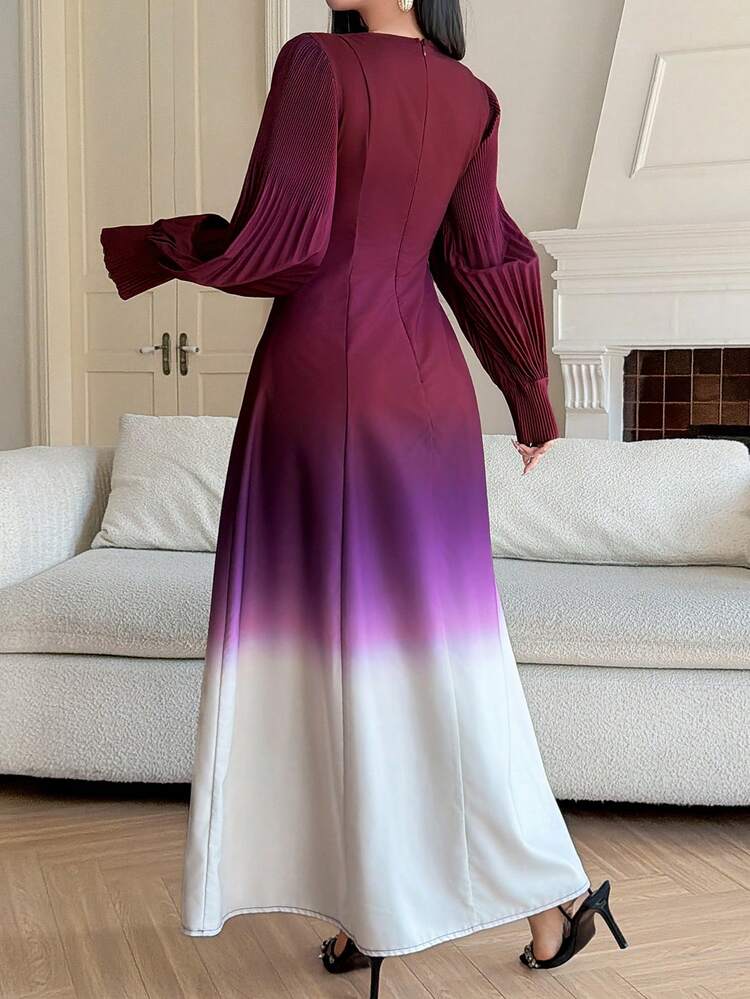 Elegant Gradient Long Dress For Women, Suitable For Spring/Summer, Weddings, Parties, Formal Events, Commuting Dress Sundress