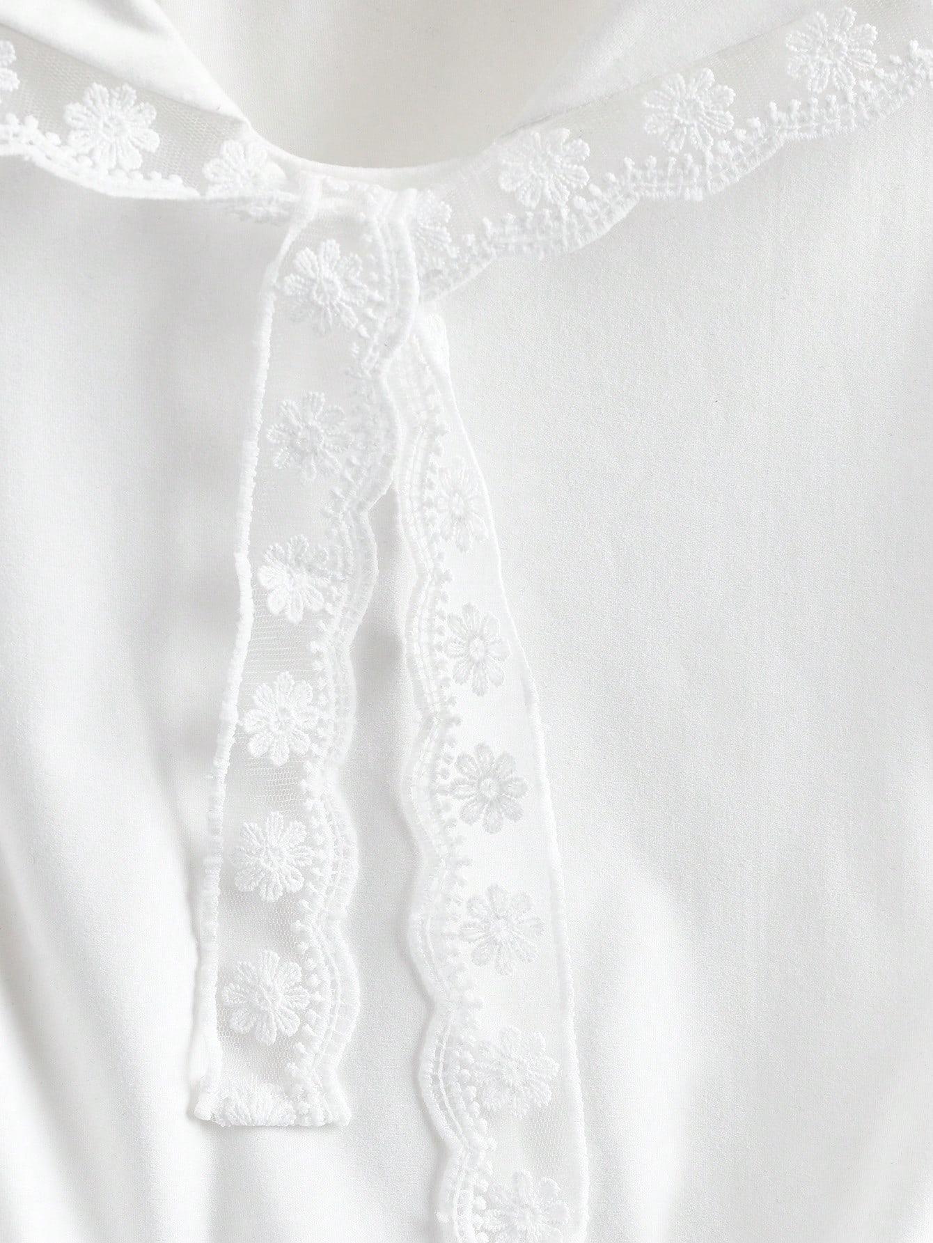 GlowEve ملابس علوية بياقة من الشريط الدانتيل والرب...