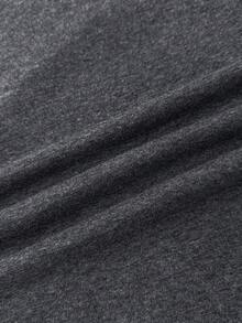 Teen Girls Casual Y2K Style Black & Gray Car Graphic Ruched Tie Front Cropped Top - Grey - View 8