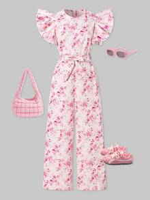 SHEIN ChillGRL 少女碎花连体裤，甜美时尚，舒适透气，适合外出穿着，色彩鲜艳，是春夏的理想之选，也是情人节的完美礼物。 - 彩色 - 查看 5
