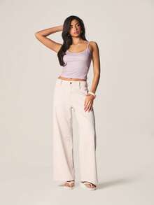 MISSGUIDED Striped Cami Top With Thin Straps And Fitted Silhouette For Casual Layering And Summer Everyday Wear - Pink - View 3