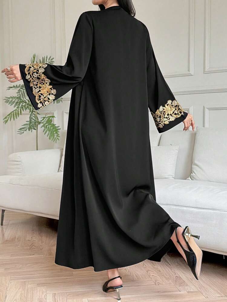 Women's Elegant Sleeveless Dress With Contrast Lace Patchwork Robe, 2-Piece Set, Spring/Summer,Wedding Guest Dress Women