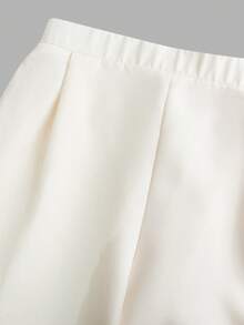 Firerie Kids Tween Girls' Casual Elegant Commute Street Fashion Jacquard Striped Button-Front Sleeveless Vest Top And Straight Leg Pants Set - Khaki - View 6