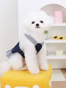 PETSIN Dog Clothing, Cat Clothing, Animal Skirts, Pet Spring/Summer New Collection, Puppy Dress, Princess Versatile Dress, Printed Stripes, Small Animal Clothing, Cool Sunscreen - Multicolor - View 7