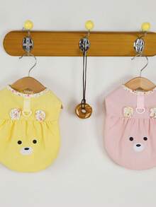 PETSIN 狗狗服装、猫咪服装、动物裙装、宠物春夏新品系列、幼犬连衣裙、公主风百搭连衣裙、条纹印花、小型动物服装、清凉防晒霜 - 彩色 - 查看 8