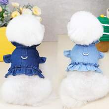 PETSIN Pet Chest Back Skirt, Cat Traction Buckle, Animal Collar Set, Pet Supplies, Dog Walking Princess Skirt, Pet Chest Back Sweet Princess Skirt, Small Clothing, Animal Utensils - Multicolor - View 2