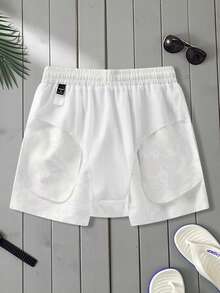 Manfinity RSRT Men's Minimalist Print Beach Shorts - Multicolor - View 4