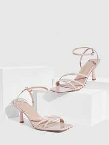 CUCCOO SZL Sandalias de tacón elegantes y minimalistas para uso diario - Albaricoque - Ver 2