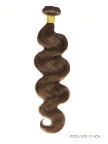 Paquetes De Cabello Castaños Color #4 Ondas De Cuerpo - 1 Paquete De Paquetes De Ondas De Cuerpo De Cabello Humano De Color Marrón Claro - S4 - Ver 4