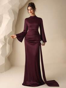 Coutiva Váy dạ hội trang trọng (được đính nhiều họa tiết) - Màu Đỏ Sâu - Xem 4