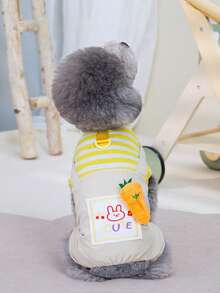 PETSIN 狗狗服装、猫咪服装、小型动物服装、春夏新品、猫咪服装、休闲服装、居家狗狗服装、小型动物连体衣 - 彩色 - 查看 13