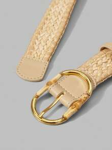 Ontre Light Khaki Woven Splicing Belt - shallow khaki - View 3