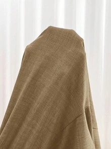 SHEIN Essnce 大码女式夏秋休闲宽松舒适口袋蓝色钢圈腰露腿裤，女式下装，秋季服装，教师裤，返校服装，大码裤 - 駝色 - 查看 8