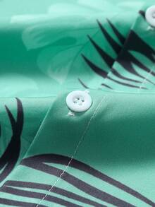 Manfinity RSRT 2pcs Men's Casual Loose Fit Front Button Short Sleeve Printed Set Cancun Shirt Men Bahama Outfit Men Tropical Outfit Men Hawaii Outfit Men Cancun Outfit Old Money,Daily Leisure, Weekend Trips, Outdoor Activities, Travel Expeditions, Relaxed Work Environments Or Semi-Formal Occasions, Boyfriend/Husband Gift, Anniversary /Birthday Gift Party Summer Vacation Holiday,Wedding,Spring To Summer - Multicolor - View 7