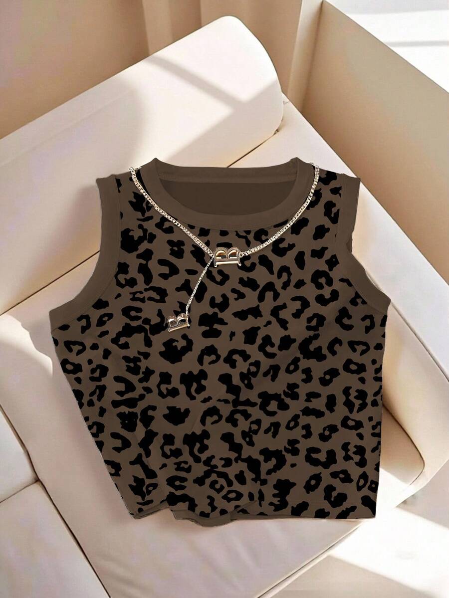 Resyla Women's Leopard Print Casual Versatile Tank Top - Multicolor - View 1