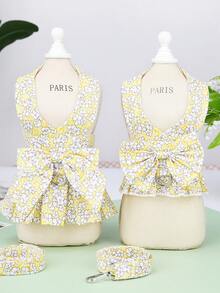 PETSIN Pet Chest And Back Skirt, Cat Traction Strap, Animal Collar Set, Pet Supplies Strap Skirt, Dog Walking Princess Skirt, Pet Chest And Back Skirt+Rope Sweet - Multicolor - View 14