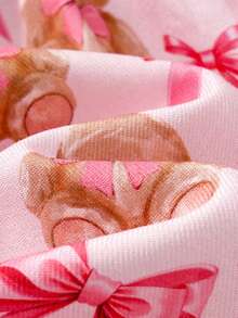 Cozy Pixies Robe à manches courtes avec col, taille nouée, imprimé floral pour bébé fille - Rose bonbon - Voir 7