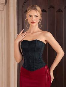 Women's Sexy Versatile Bandeau Bra For Dates And Parties - Black - View 6