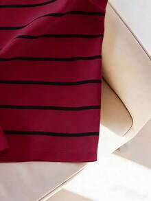 Resyla Women's Striped Print Pattern Round Neck Slim Fit Casual Versatile Tank Top, Spring/Summer - Multicolor - View 4