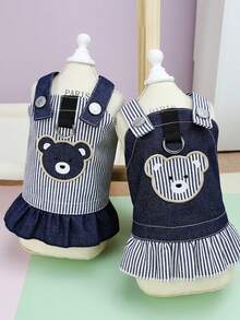 PETSIN Dog Clothing, Cat Clothing, Animal Skirts, Pet Spring/Summer New Collection, Puppy Dress, Princess Versatile Dress, Printed Stripes, Small Animal Clothing, Cool Sunscreen - Multicolor - View 11