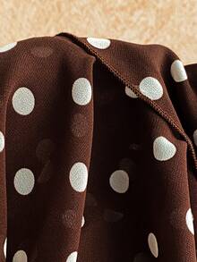 Soleia 女士波点印花层叠荷叶边下摆半身裙 - 棕色 - 查看 7