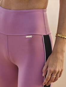 Aralina SOFT SHINE LEISUREWEAR CROP LEGGING SPLICE SET - Dusty Pink - View 4