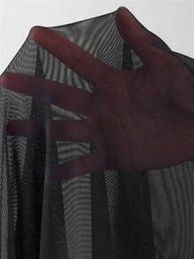 Swim Oasis 2026新款春假两件套椰树印花泳衣+网纱沙滩裙度假波西米亚风节日造型 - 黑與白 - 查看 8