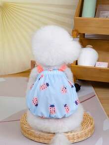 PETSIN 狗狗服装、猫咪服装、动物裙装、宠物春夏新品系列、幼犬连衣裙、公主风百搭连衣裙、条纹印花、小型动物服装、清凉防晒霜 - 彩色 - 查看 14