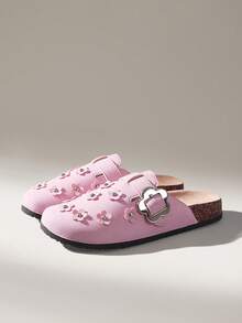 Giày bệt Solecia dành cho nữ, quai cài điều chỉnh, kiểu dáng thường ngày, thích hợp đi biển, mùa xuân hè, giày mới cho kỳ nghỉ, đám cưới, lễ Phục sinh, Giáng sinh. - Hồng - Xem 2