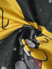 ROMWE MEN Adventure Time X ROMWE Men's Casual Cartoon Pattern Elastic Waist Boxing Shorts, Summer - Dark Grey - View 7