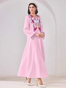 Al Najma 休闲端庄的阿拉伯风格连衣裙 - 彩色 - 查看 2