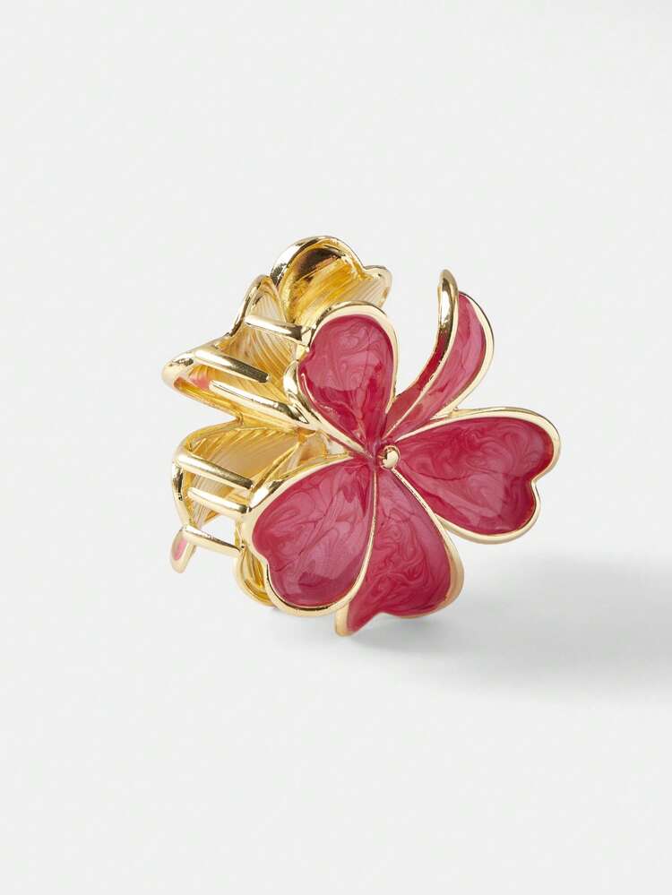 MOTF PREMIUM OIL DRIPPING FLOWER HAIR CLIP HAIR CLAWS CLAW CLIPS HAIR CLIPS HAIR JAW CLIP HAIR CLAMPS HAIR CLUTCH HAIR CATCHER CLIP - Red - View 7