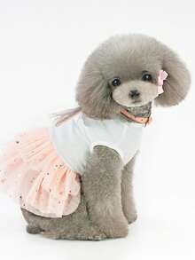 PETSIN Dog Clothing, Cat Clothing, Animal Skirts, Pet Spring/Summer New Collection, Puppy Dress, Princess Versatile Dress, Printed Stripes, Small Animal Clothing, Cool Sunscreen - Multicolor - View 10