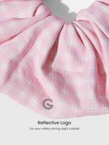 GLOWMODE Dây buộc tóc FeatherFit™ Studio Swirl mềm mại, co giãn, thấm hút mồ hôi, cỡ lớn, có logo phản quang, thích hợp cho tập gym, tập luyện, yoga và các hoạt động thể thao hàng ngày. - Hồng - Xem 4