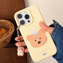 1pc Kawaii 3D Flocked Cat Charm | Girly Phone Strap & Keyring For BFFs - Multicolor - View 10